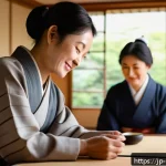 생활가사도우미로 성공하기 위한 필수 자질 - A compassionate Japanese home care helper attentively reading the subtle facial expressions of an el...