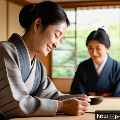 생활가사도우미로 성공하기 위한 필수 자질 - A compassionate Japanese home care helper attentively reading the subtle facial expressions of an el...